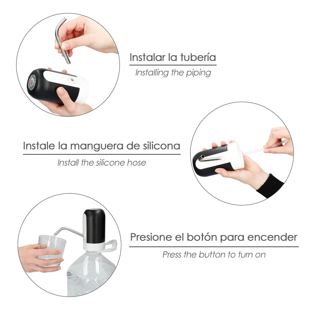 Dispensador de agua automático para garrafas USB tipo c - Imagen 5