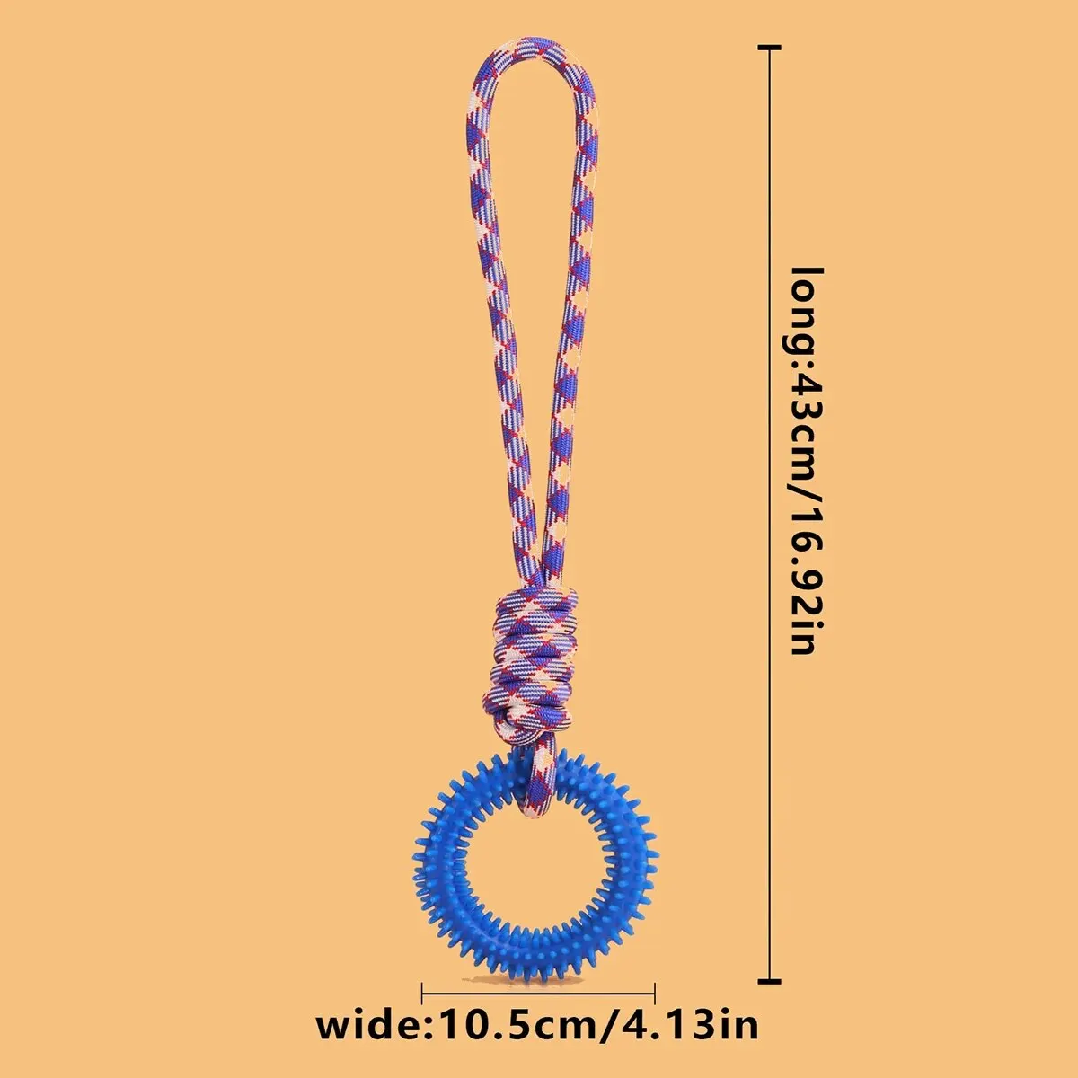Juguete de cuerda con anilla para morder TPR seguro