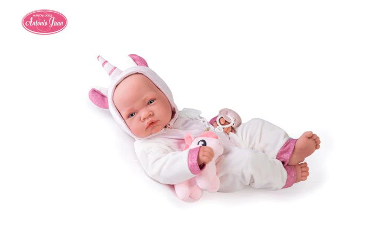 Muñecas Antonio Juan - Recién Nacida con disfraz de unicornio (50268) - Imagen 4
